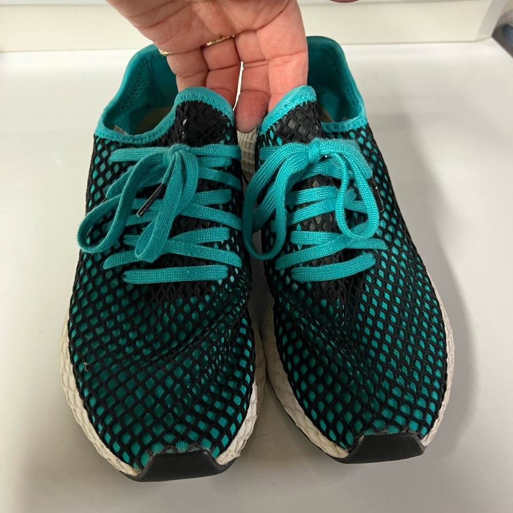 adidas Teal and Black Athletic Shoes